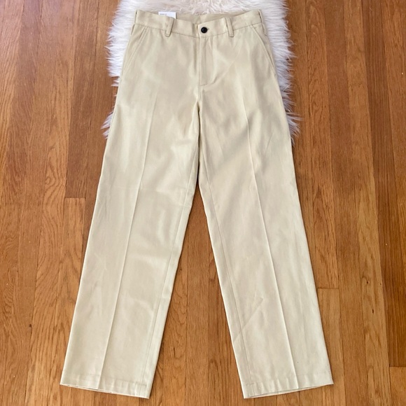 Zara High-Waist Pocket Detail Straight Leg Twill Pants - Picture 12 of 15